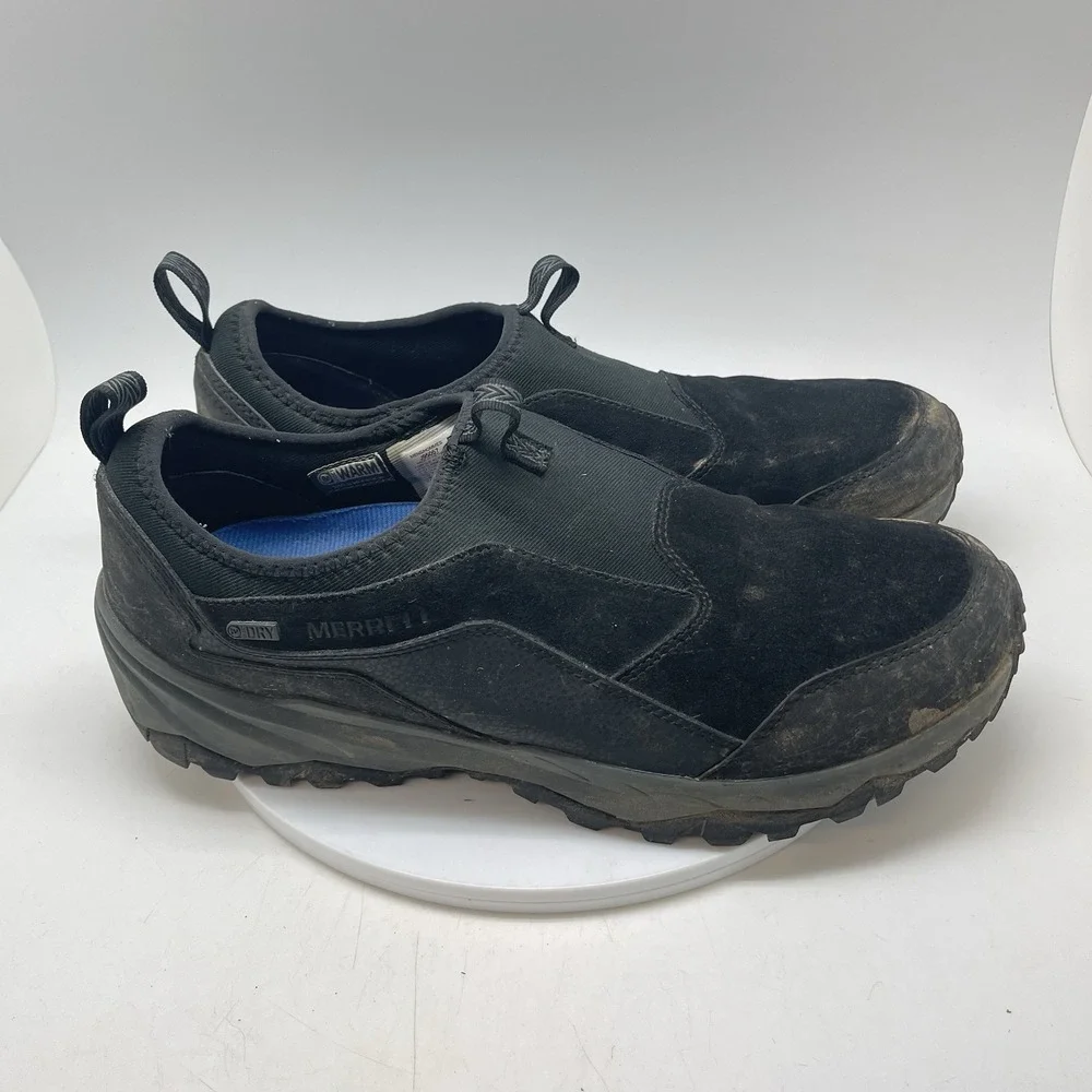 Merrell Icepack Moc Polar Slip On Shoes Mens Size 14 Black Leather J95057